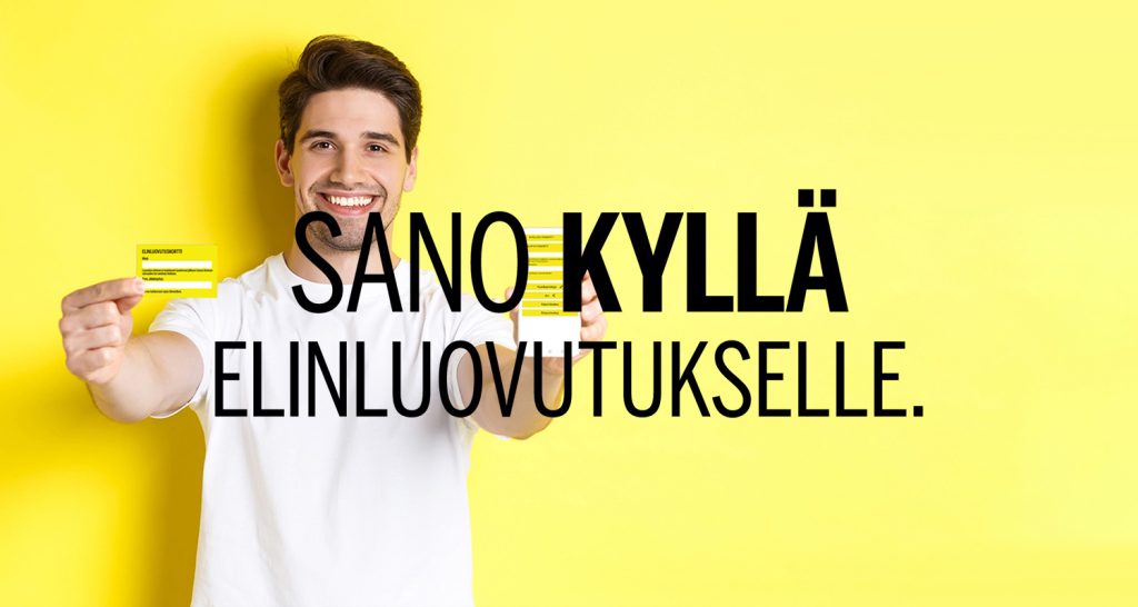 Sano KYLLÄ elinluovutukselle